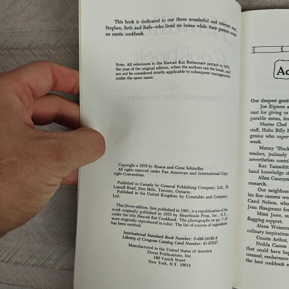 Vintage Hawaiian Cookbook By Roana & Gene Schindler Hawaii Kai Luau Cooking - Picture 3 of 9